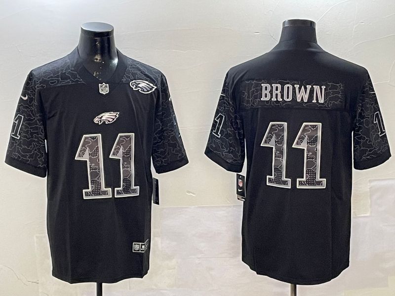 Men Philadelphia Eagles #11 Brown Black 2025 Nike Vapor Limited NFL Jersey style 4->philadelphia eagles->NFL Jersey